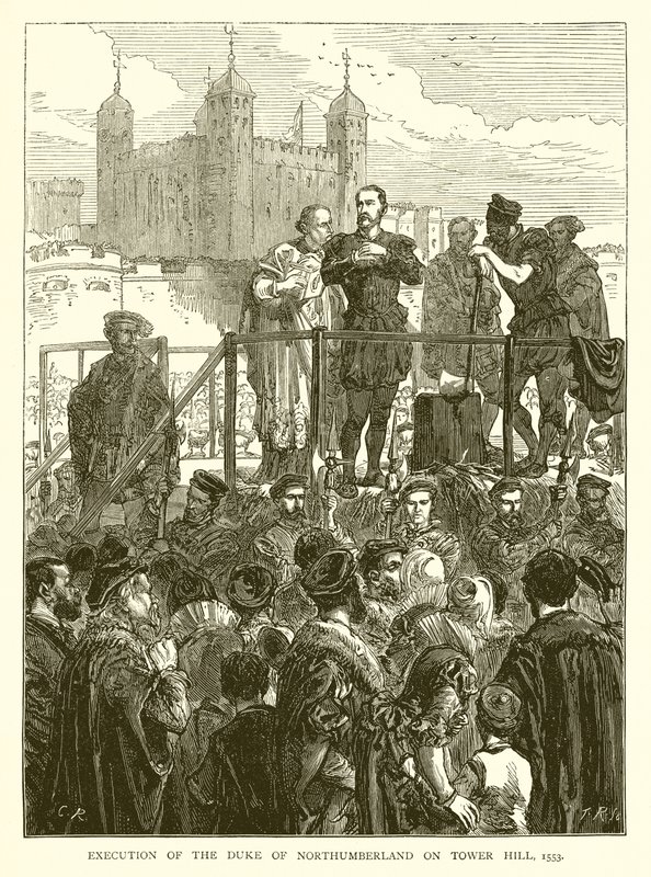 Execução do Duque de Northumberland em Tower Hill, 1553 de English School