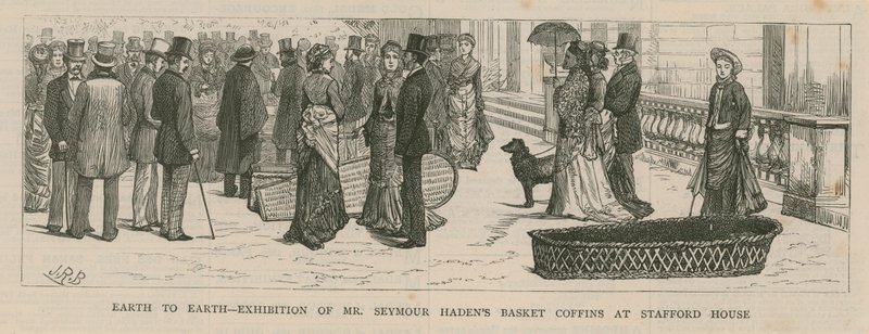 Exposição do caixão do Sr. Seymour Hadens na Stafford House de English School