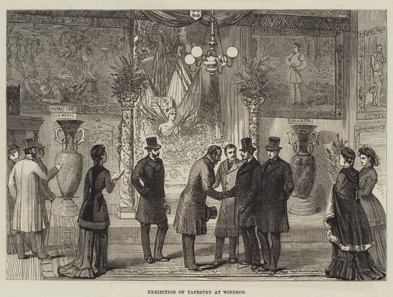 Exposição de Tapeçaria em Windsor (gravura) de English School