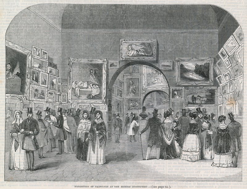 Exposição de pinturas na instituição britânica de English School