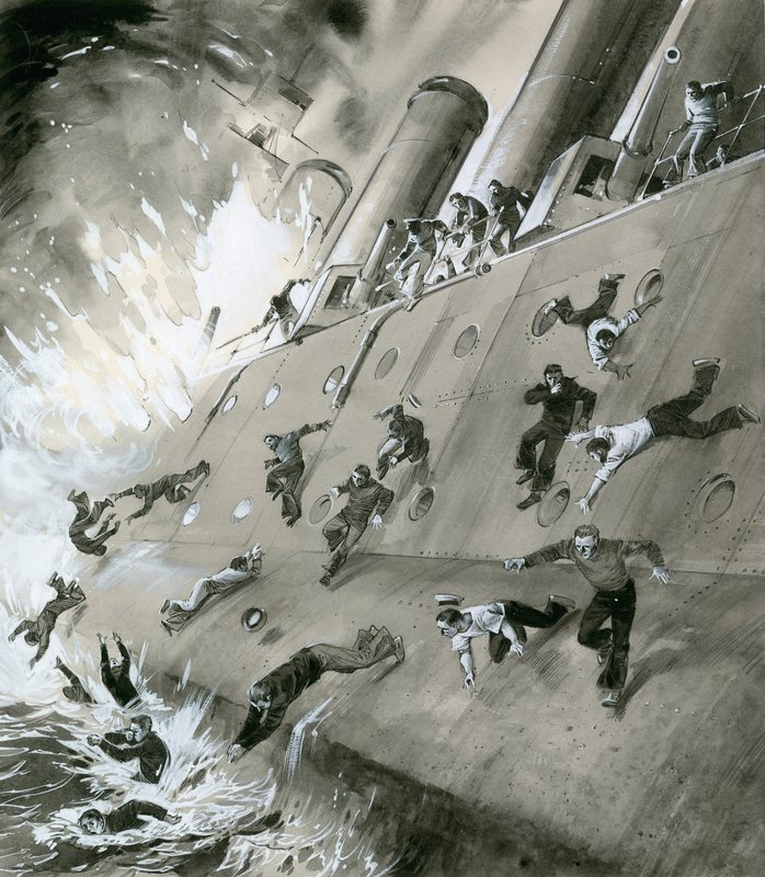 Explosão do HMS Natal em 1915 de English School