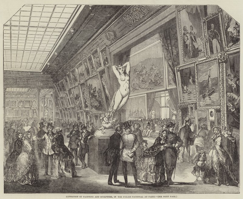 Exposição de Pintura e Escultura, no Palácio Nacional de Paris (gravura) de English School