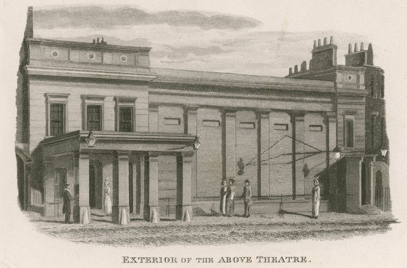 Exterior do Teatro Regency, Tottenham Street, Tottenham Court Road, Londres de English School