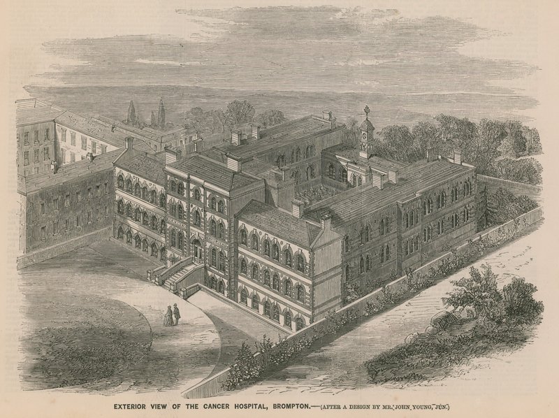 Vista exterior do Hospital do Câncer, Brompton de English School