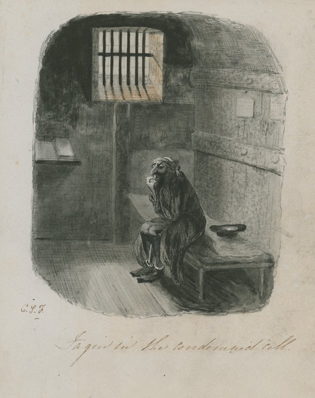 Fagin na cela condenada (wc no papel) de English School