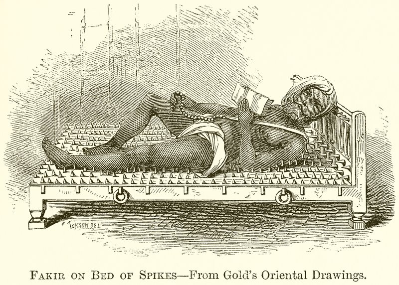 Fakir na cama dos pontos de English School