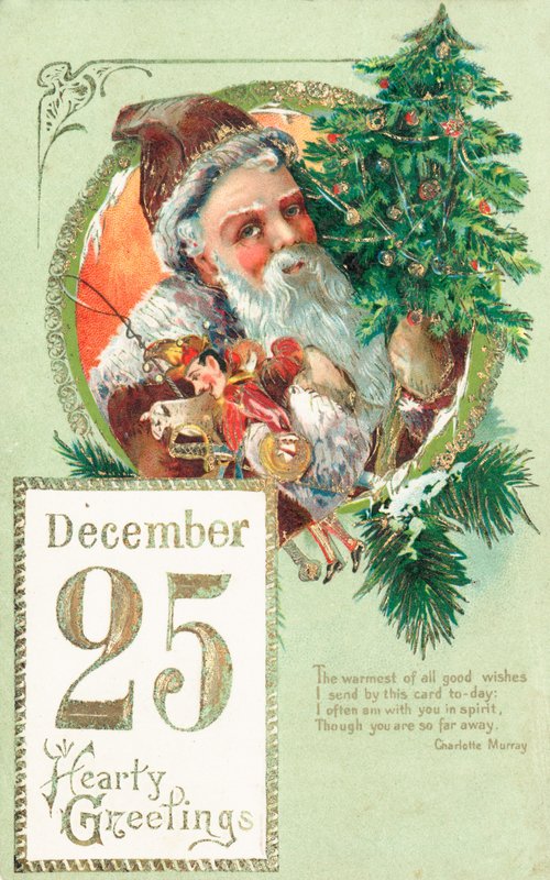 Pai Natal, cartão de Natal de English School