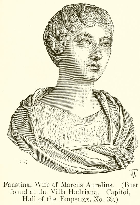Faustina, esposa de Marco Aurélio. (Busto encontrado na Villa Hadriana. Capitólio, Salão dos Imperadores, nº 39) de English School