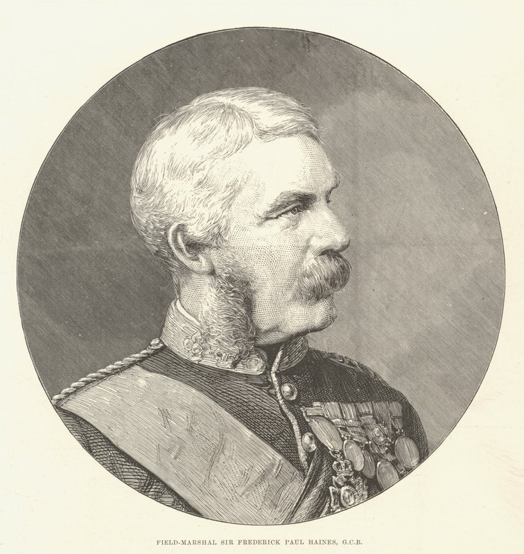 Marechal de Campo Sir Frederick Paul Haines, GCB (gravura) de English School