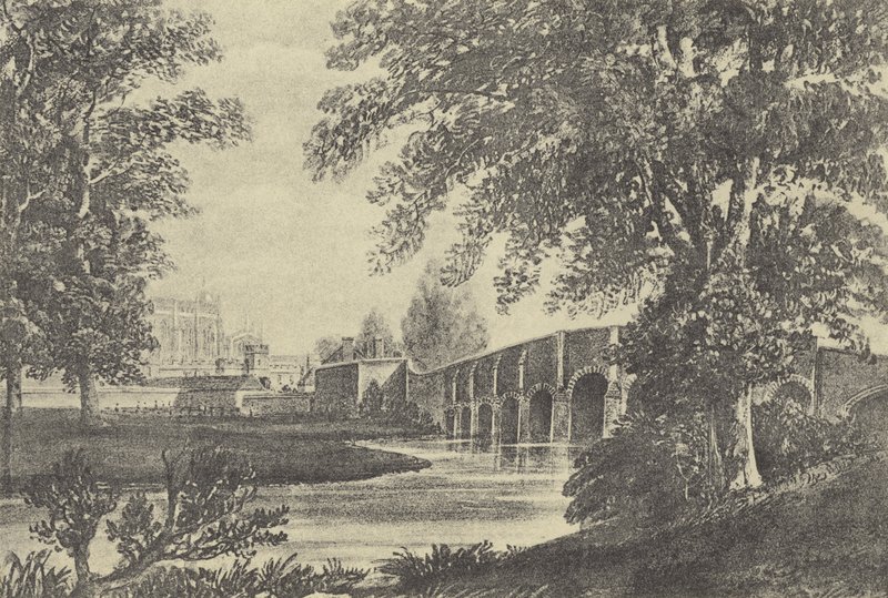 Ponte de quinze arcos, 1818 (gravura) de English School