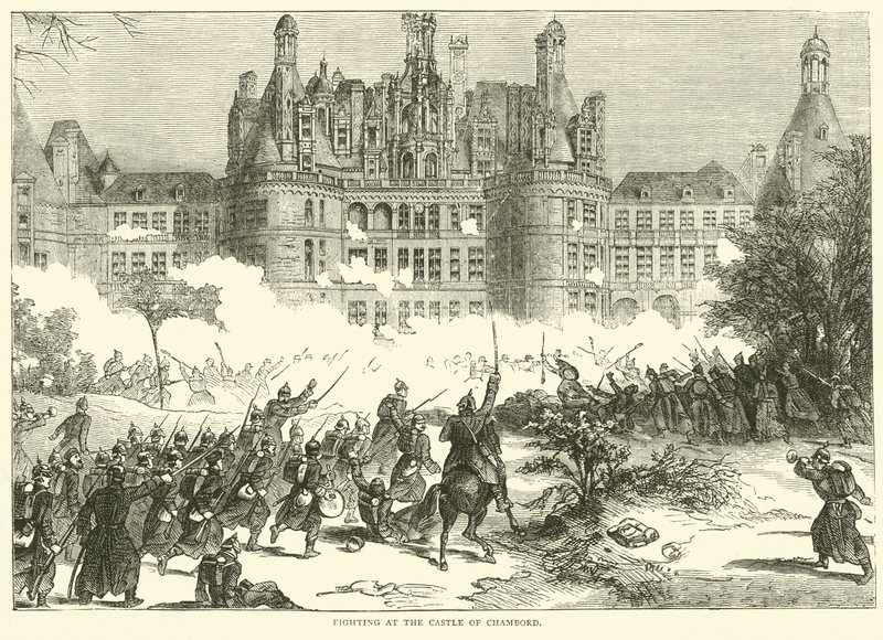 Lutando no Castelo de Chambord, dezembro de 1870 de English School