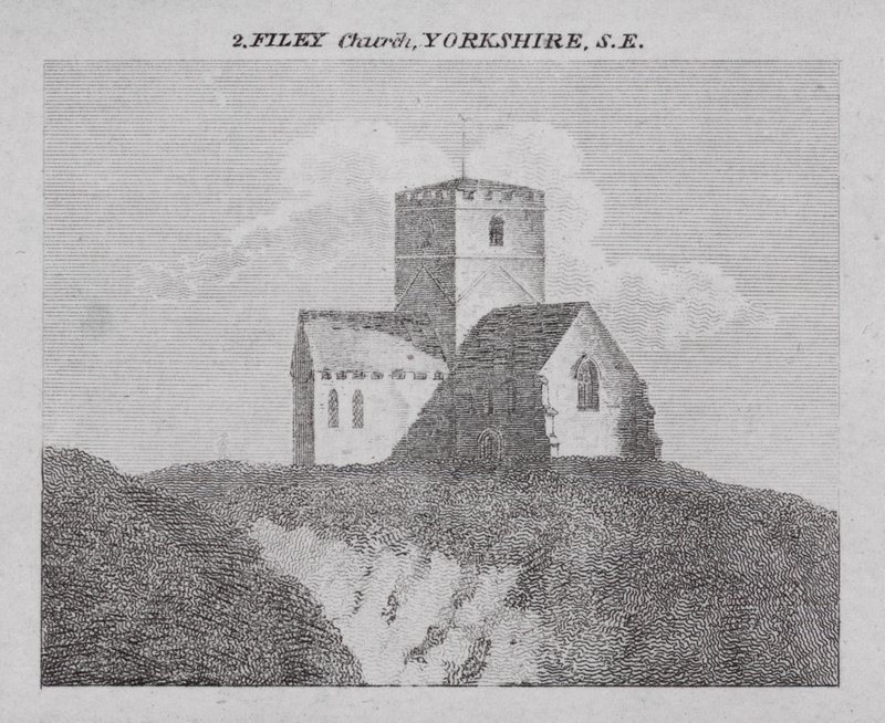 Filey Church, Yorkshire, SE (gravura) de English School