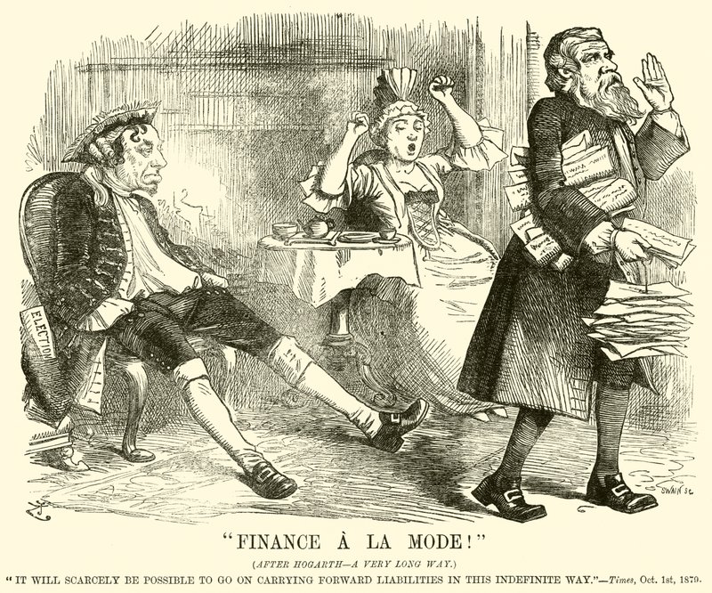 "Finance A La Mode!" (gravura) de English School