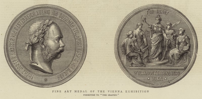 Medalha de Belas Artes da Exposição de Viena (gravura) de English School