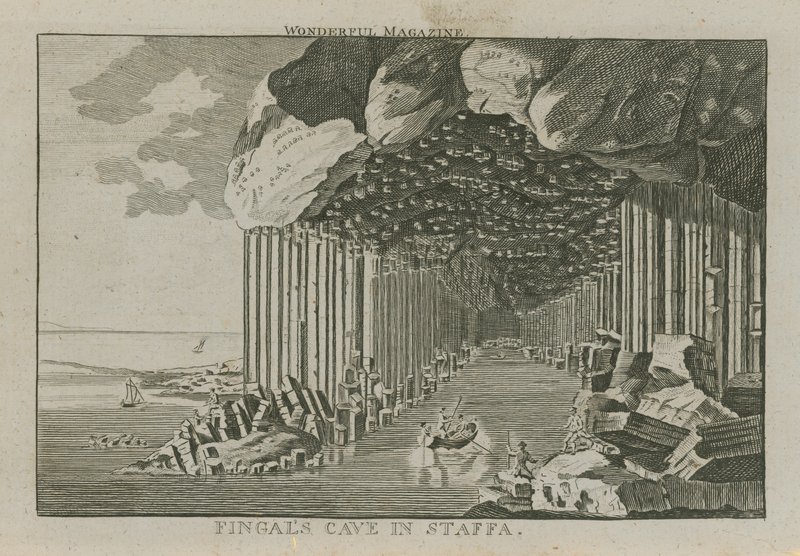 Gruta de Fingals em Staffa de English School