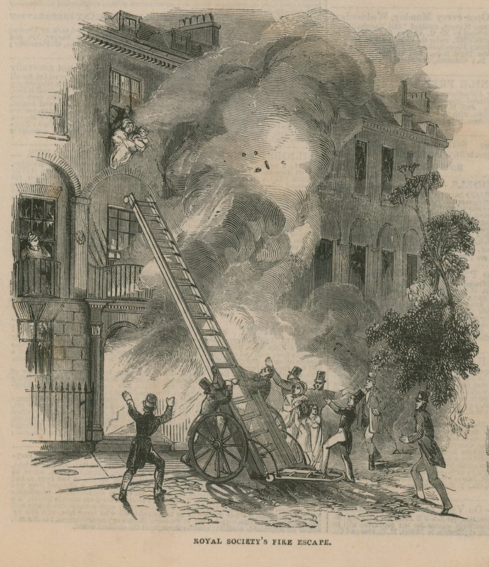 Escapes de fogo: Royal Societys Fire Escape de English School