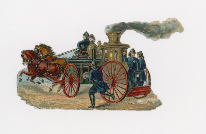 Protecção contra incêndios (cromolitho) de English School