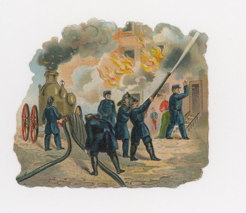 Proteção contra incêndios (cromolitografia) de English School