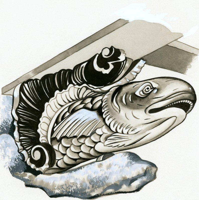 Gárgula de peixe de English School