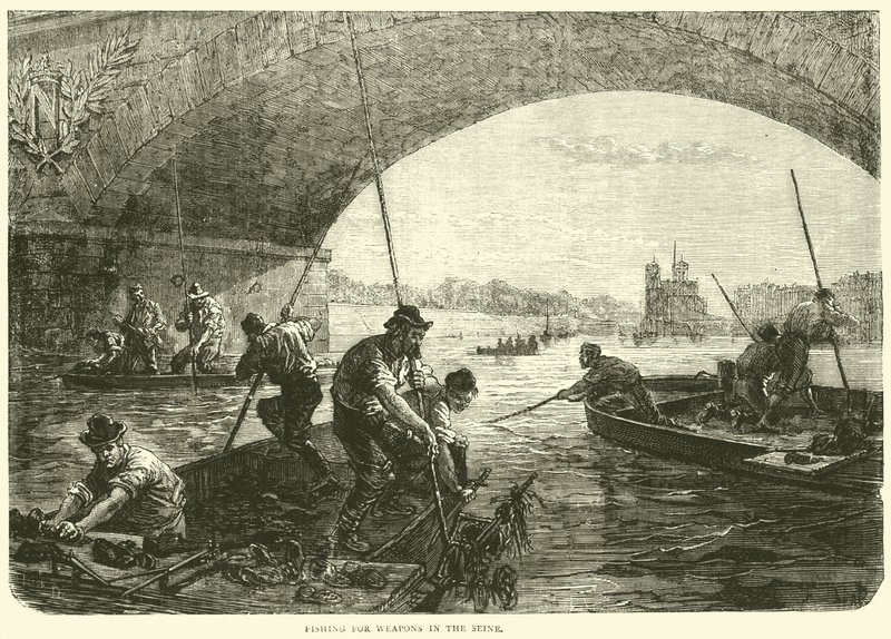 Pesca de armas no Sena, abril de 1871 de English School
