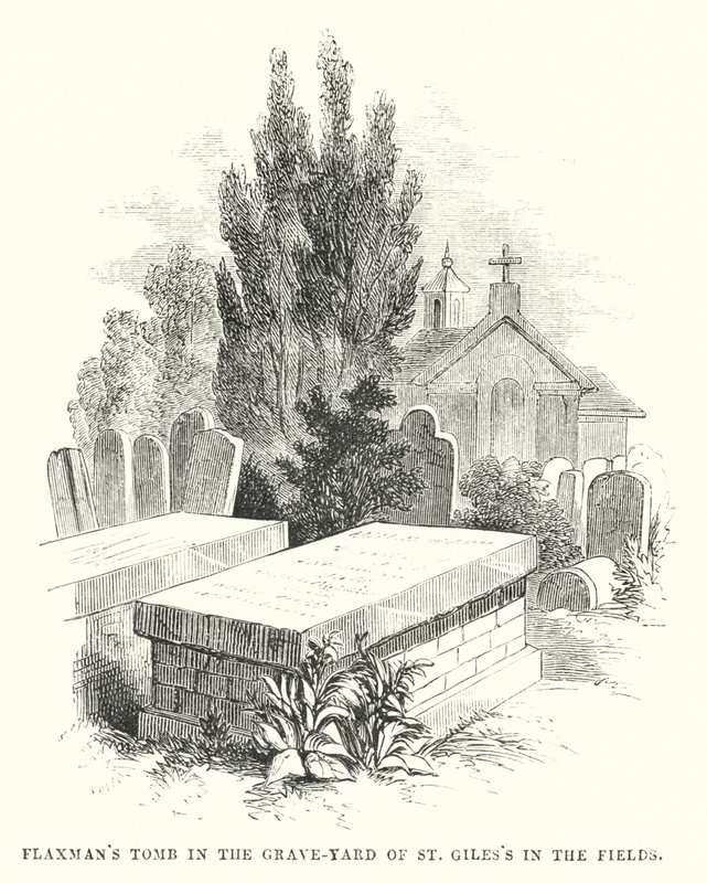 Tumba de Linho no Túmulo de São Giles nos Campos (gravura) de English School