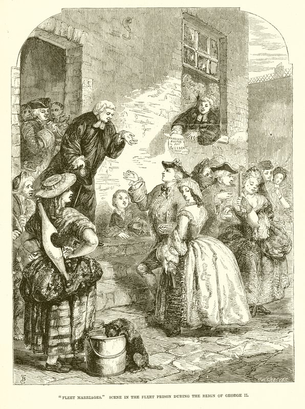 Casamentos de Frota. Scane na frota durante o reinado de George II de English School