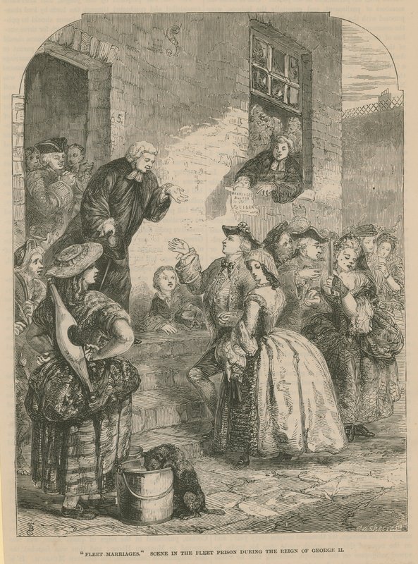 Casamentos de Frotas; cena na frota durante o reinado do rei George II de English School