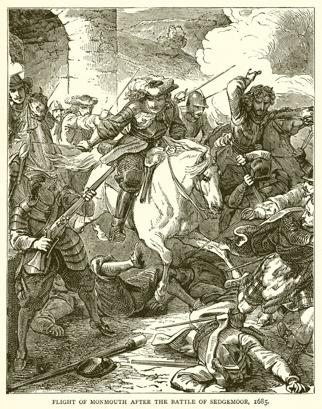 Vôo de Monmouth após a Batalha de Sedgemoor, 1685 de English School