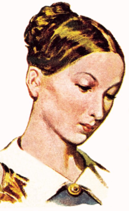 Florence Nightingale como uma jovem mulher de English School