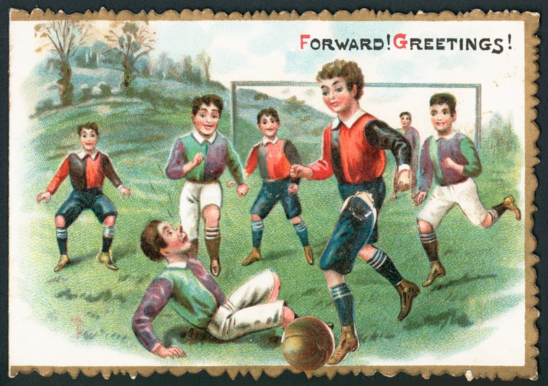Jogo de futebol (dianteiro! Cumprimentos!), Cartão De Natal de English School