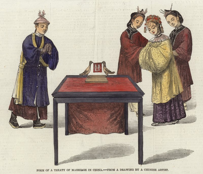 Forma de um tratado de casamento na China de English School