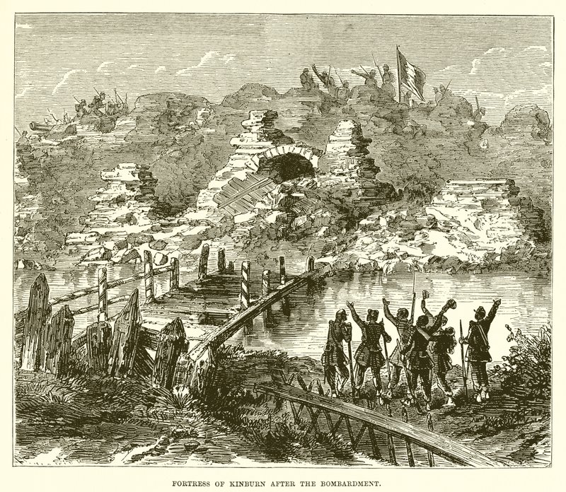 Fortaleza de Kinburn após o bombardeio de English School