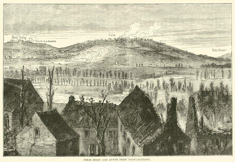 Fortes Noisy e Avron de Noisy-le-Grand, janeiro de 1871 de English School