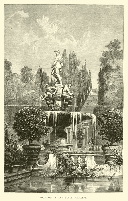 Fonte nos Jardins Boboli de English School