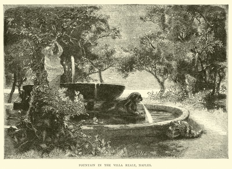 Fonte no Villa Reale, Nápoles de English School