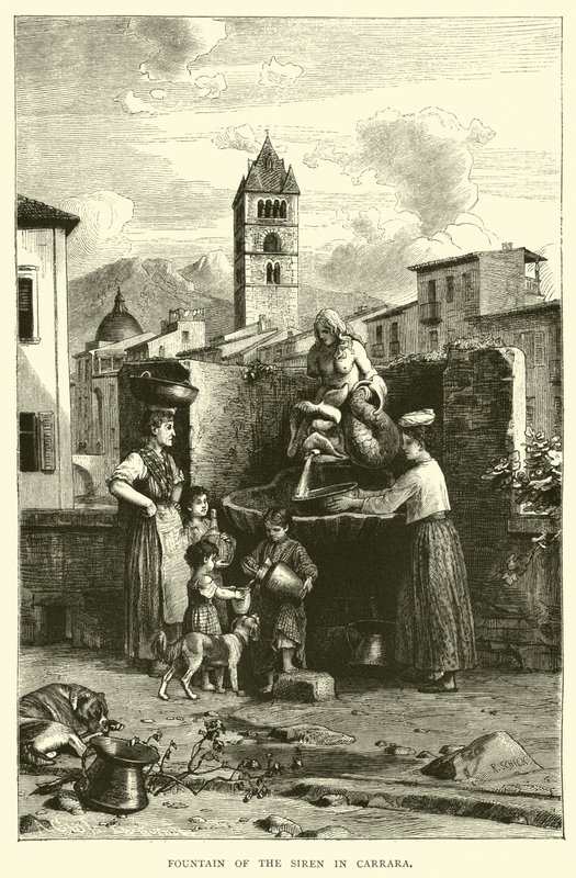 Fonte da sirene em Carrara de English School