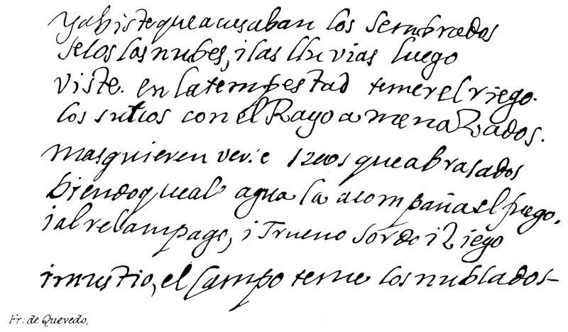 Fr: de Quevedo de English School