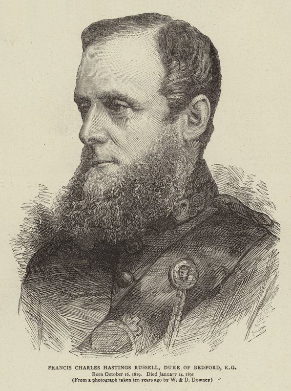 Francis Charles Hastings Russell, Duque de Bedford, KG (gravura) de English School