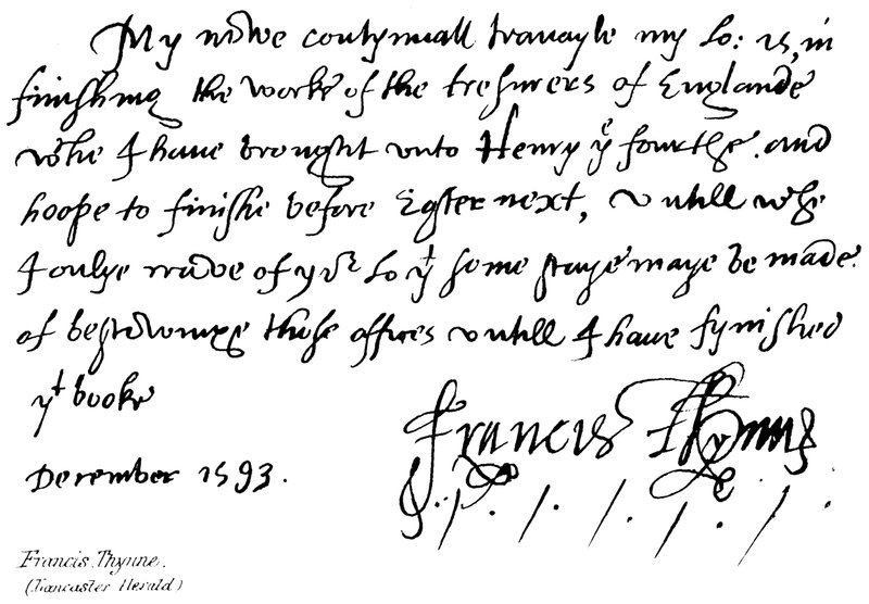Francis Thynne, (Lancaster Herald) de English School