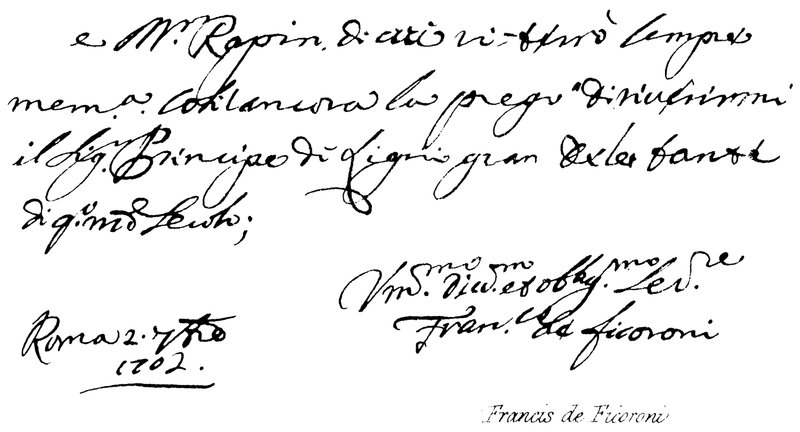 Francisco de Ficoroni de English School