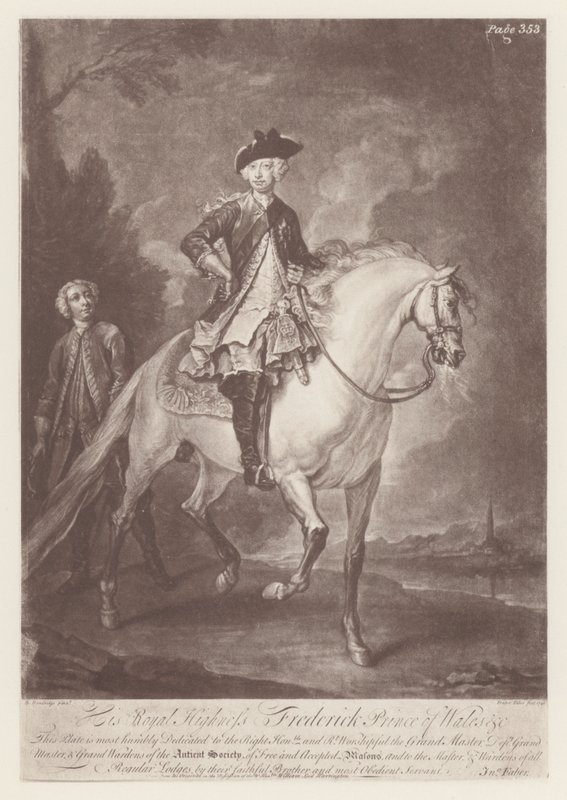 Frederick, príncipe de Gales (litho) de English School