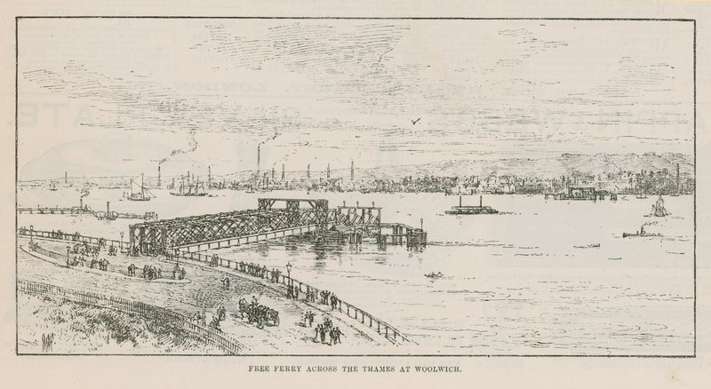 Balsa grátis através do Tamisa em Woolwich de English School