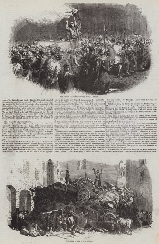 Revolução Francesa de 1848 (gravura) de English School
