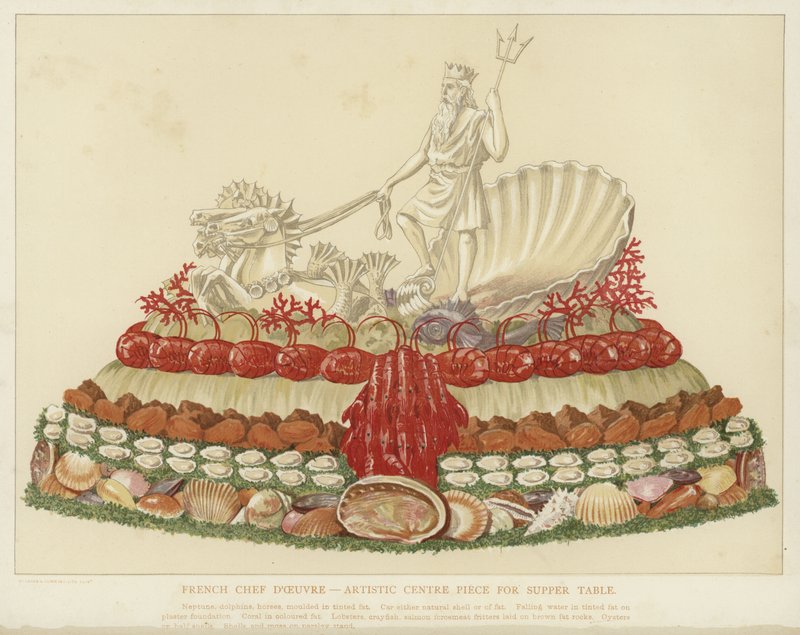 Obra-prima francesa - peça artística artística para mesa de jantar de English School
