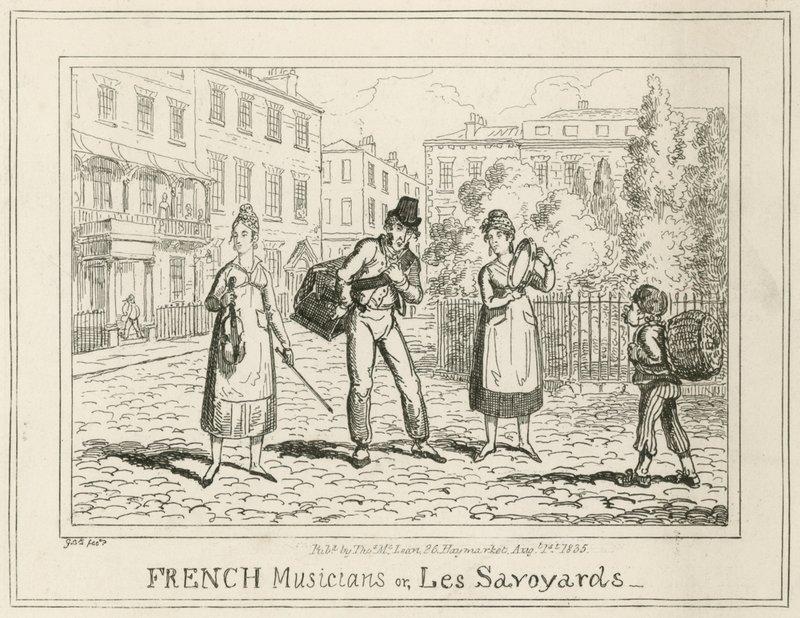 Músicos franceses ou Les Savoyards de English School
