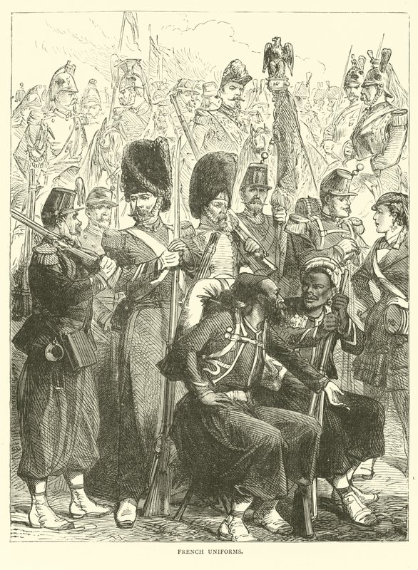 Uniformes franceses, setembro de 1870 de English School