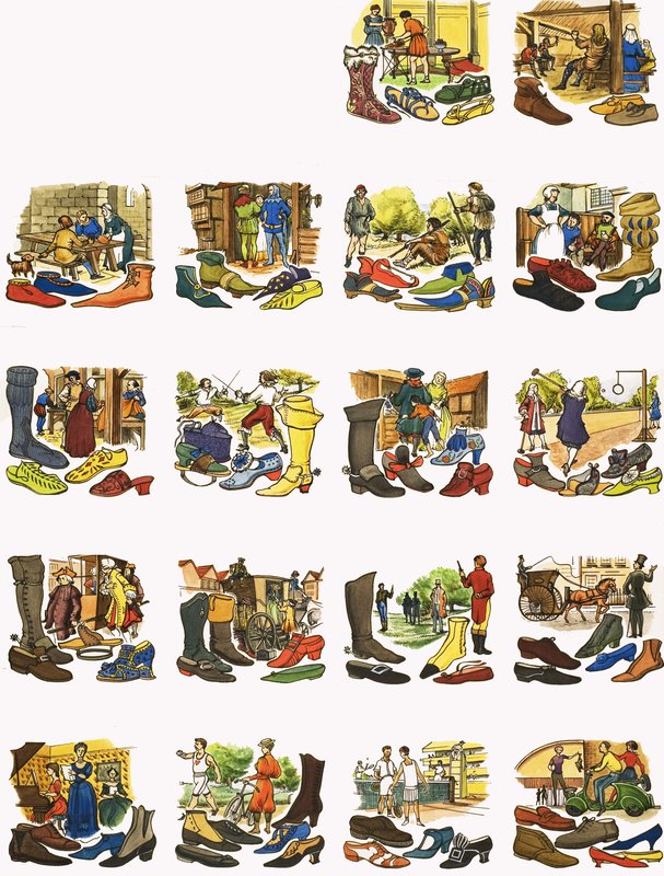 De então até agora: botas e sapatos de English School