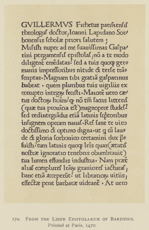 Do Liber Epistolarum de Barzizius, impresso em Paris de English School
