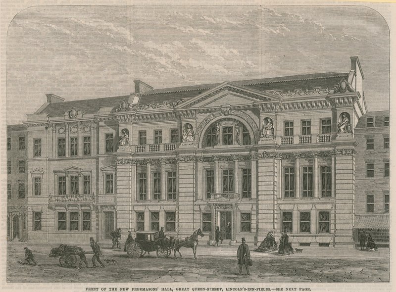 Frente, de, a, novo, maçons, corredor, grande, rainha, rua, lincolns, campo, londres de English School