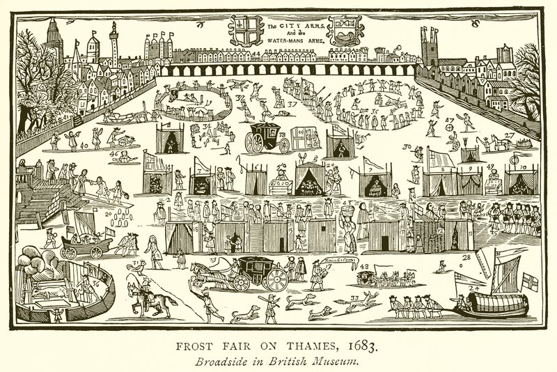 Feira da Geada no Tamisa, 1683 de English School